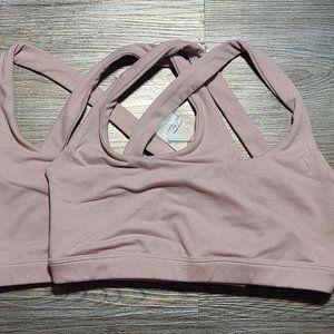 (2) pack C & C Body SMALL sports bras pink